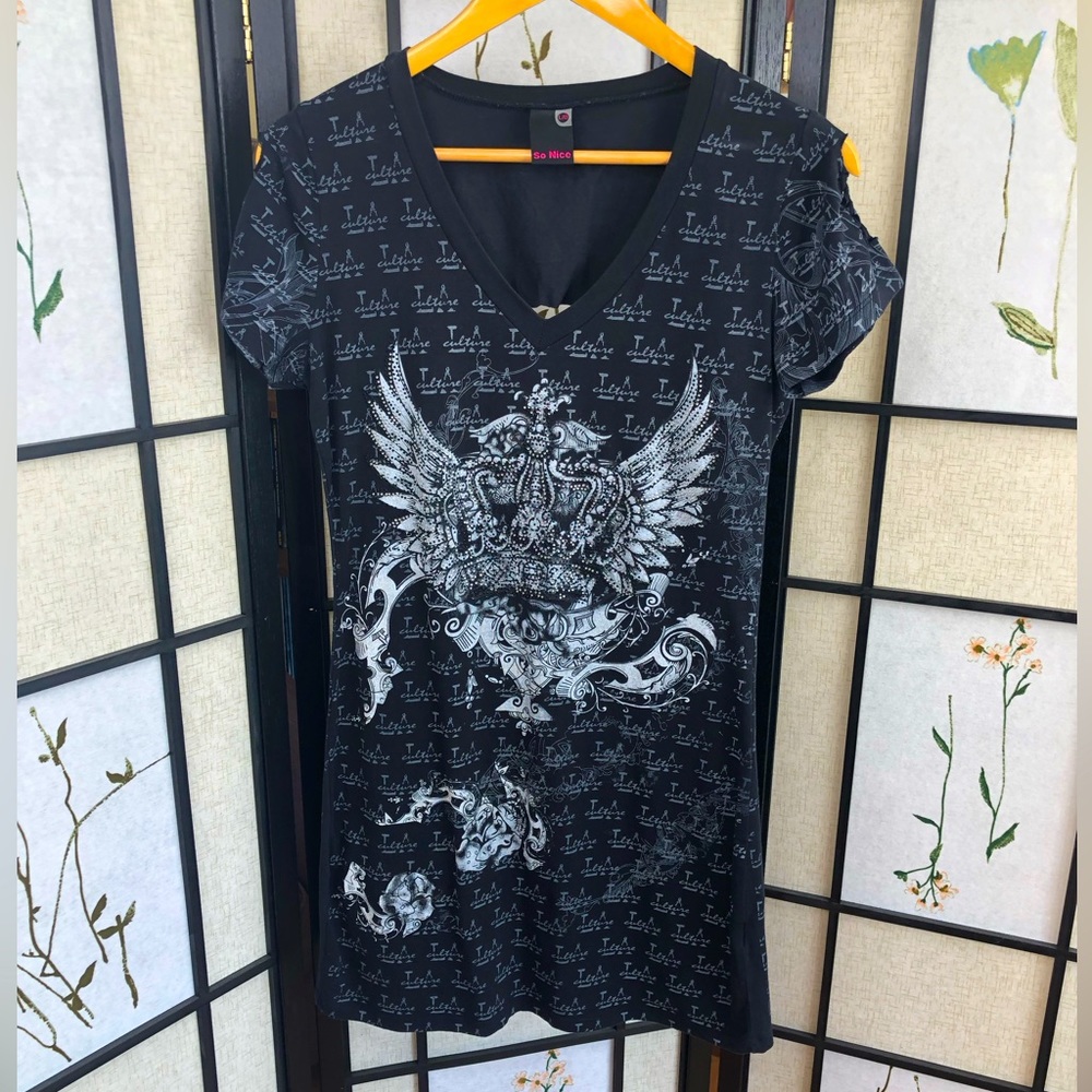 4 for 25$ Long T-Shirt / Mini Dress. Cut Out Woven Lacing. Size Large.